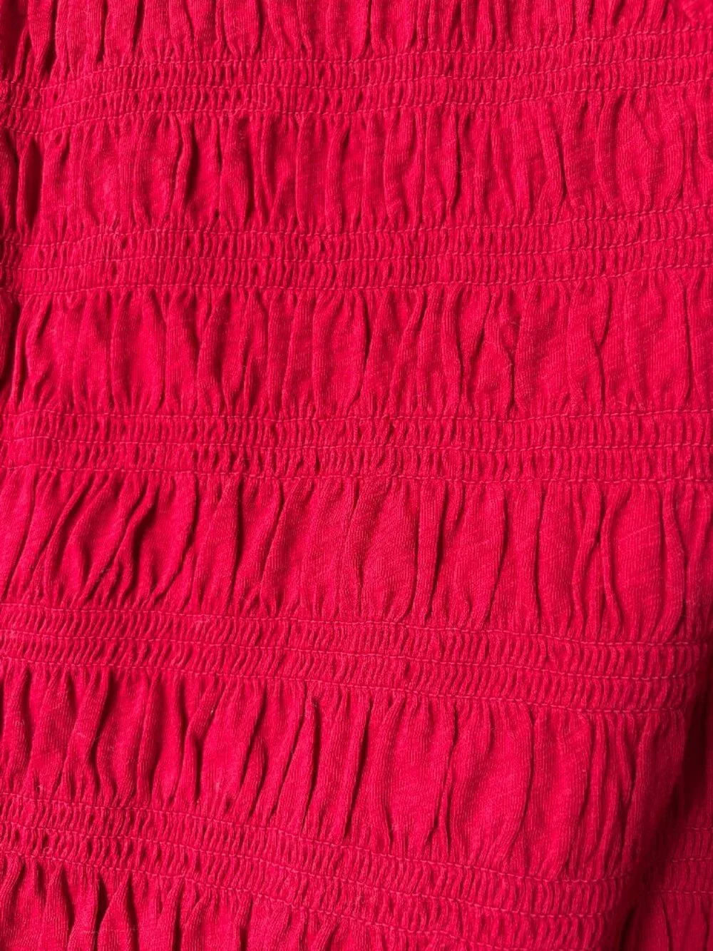 Madewell Smocked Boatneck Top in the shade Ruby